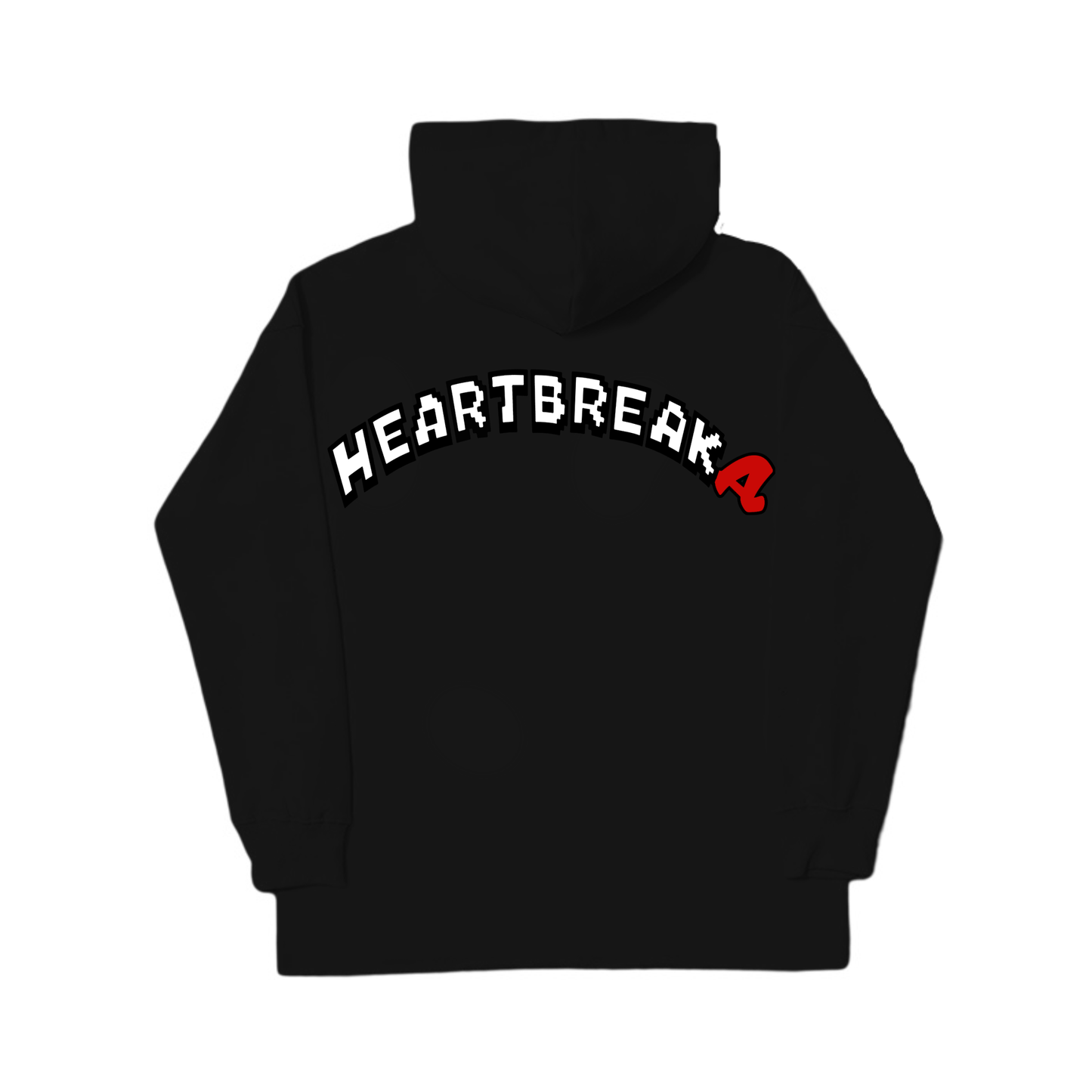 HEART BREAKA BLACK LOGO HOODIE