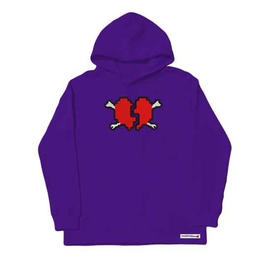 HEART BREAKA PURPLE LOGO HOODIE